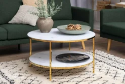 Couchtisch, Alisma rund Ø80 mit Ablage