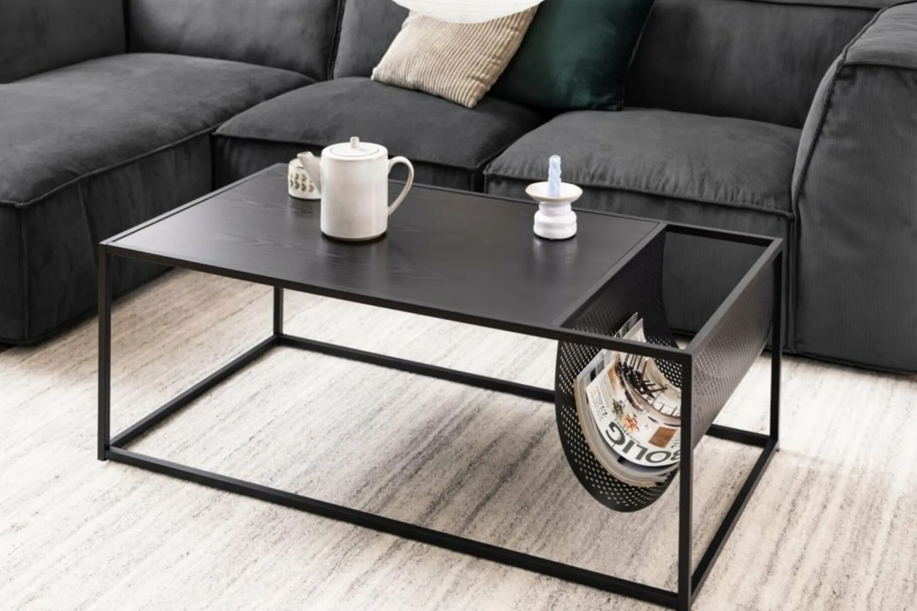 Couchtisch, Seaford mit Magazinhalter