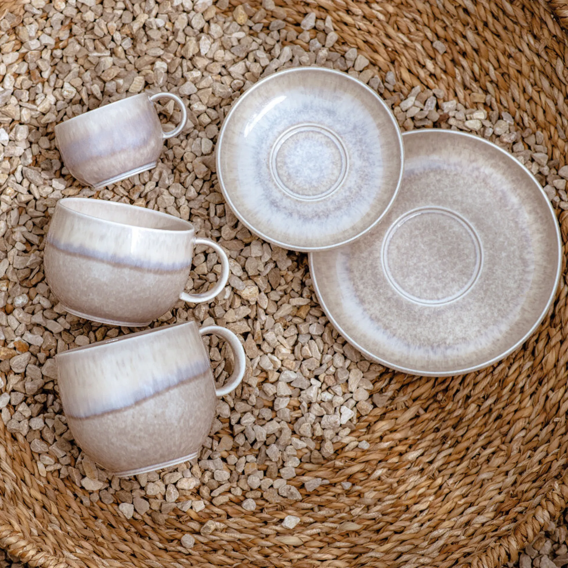Espressountertasse, Perlemor Sand