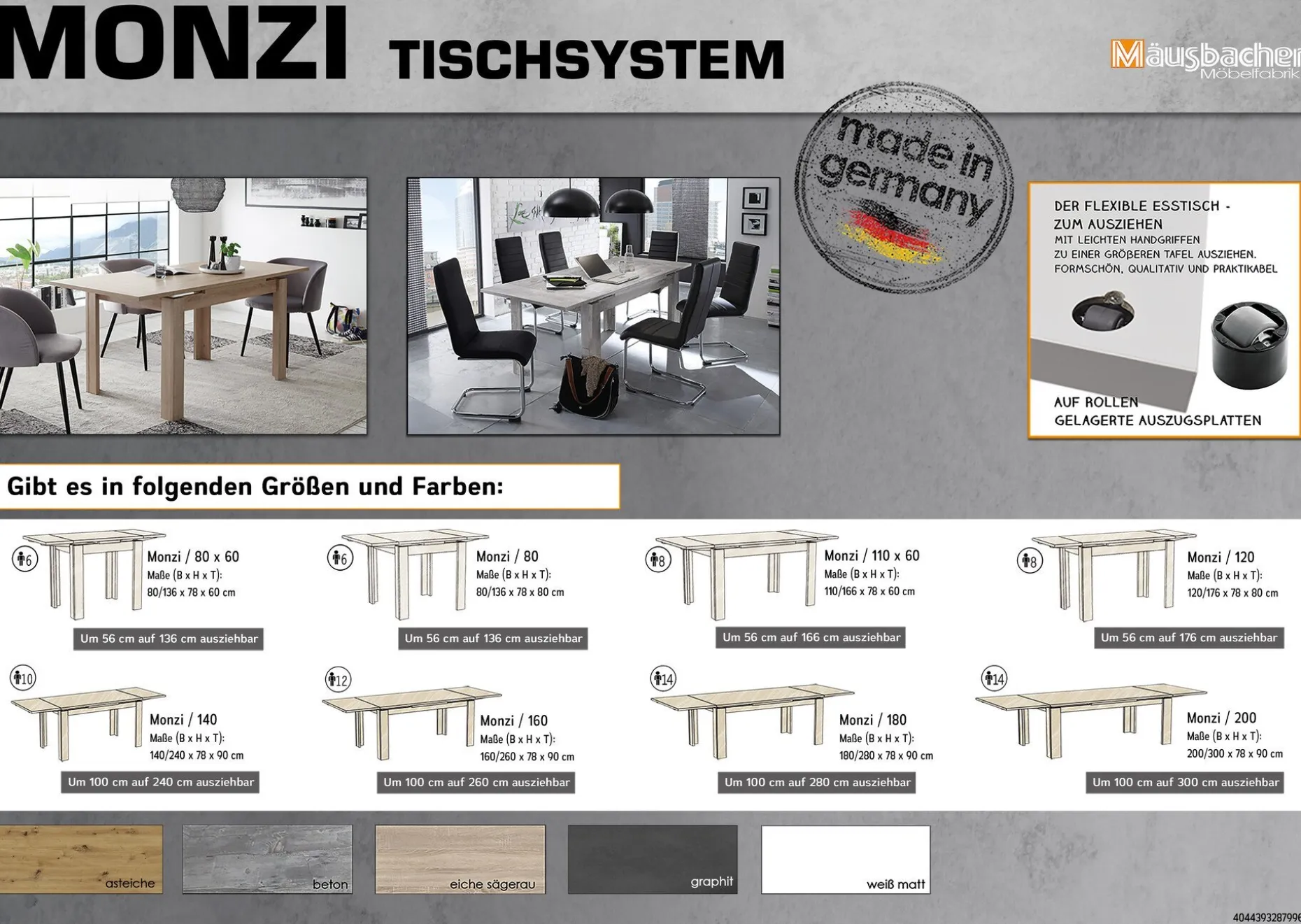 Esstisch, Monzi