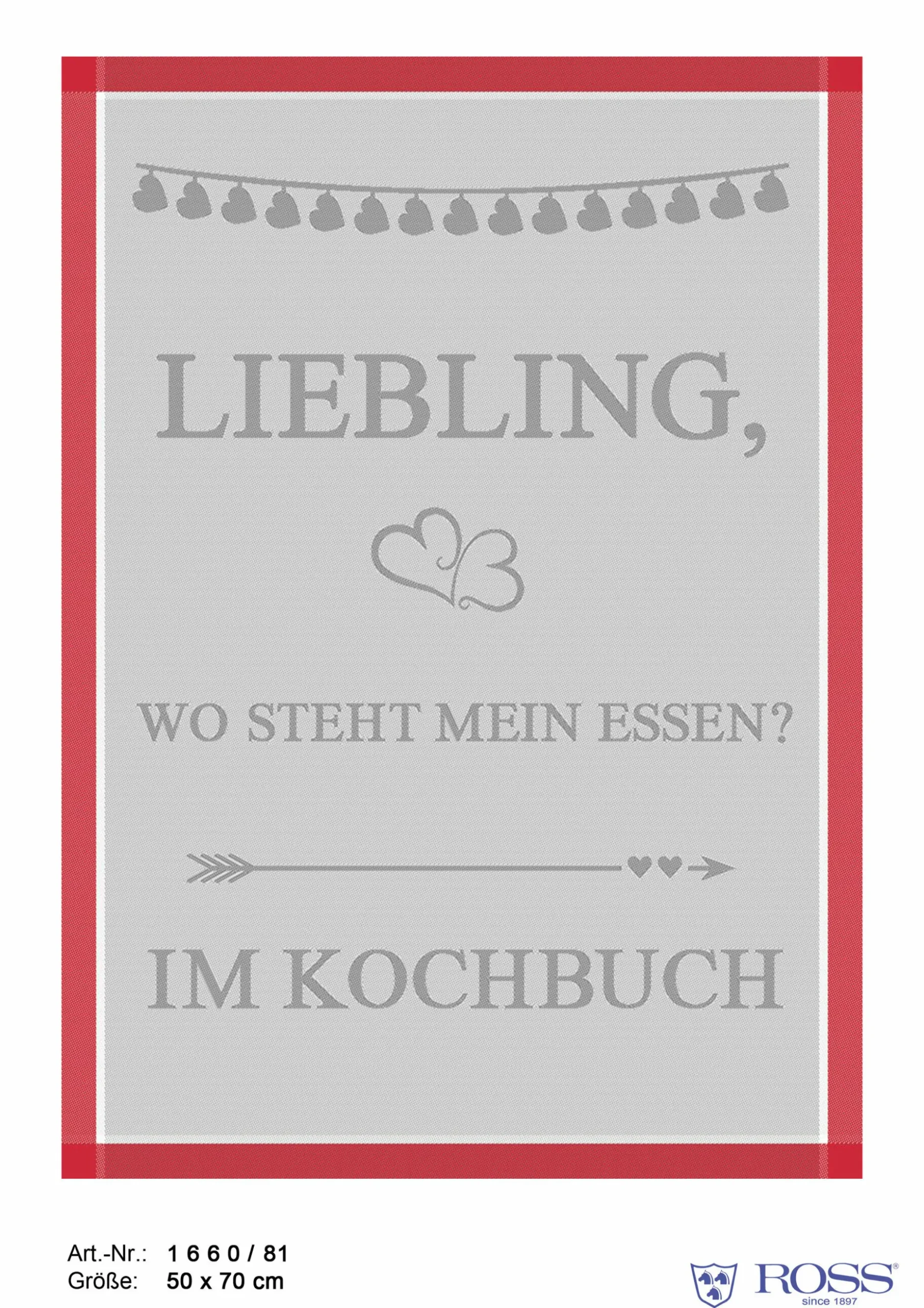 Geschirrtuch, Liebling, wo steht mein Essen…