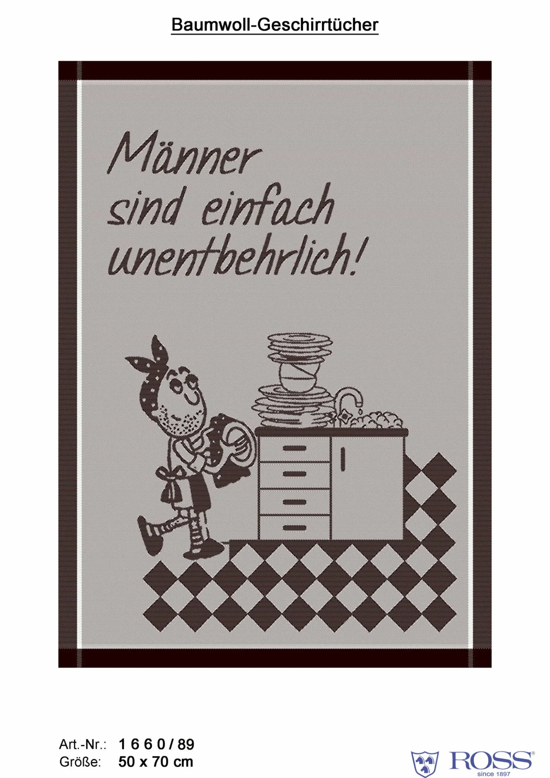 Geschirrtuch, Männer sind einfach unentbehrlich