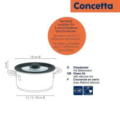 Glasdeckel, Concetta