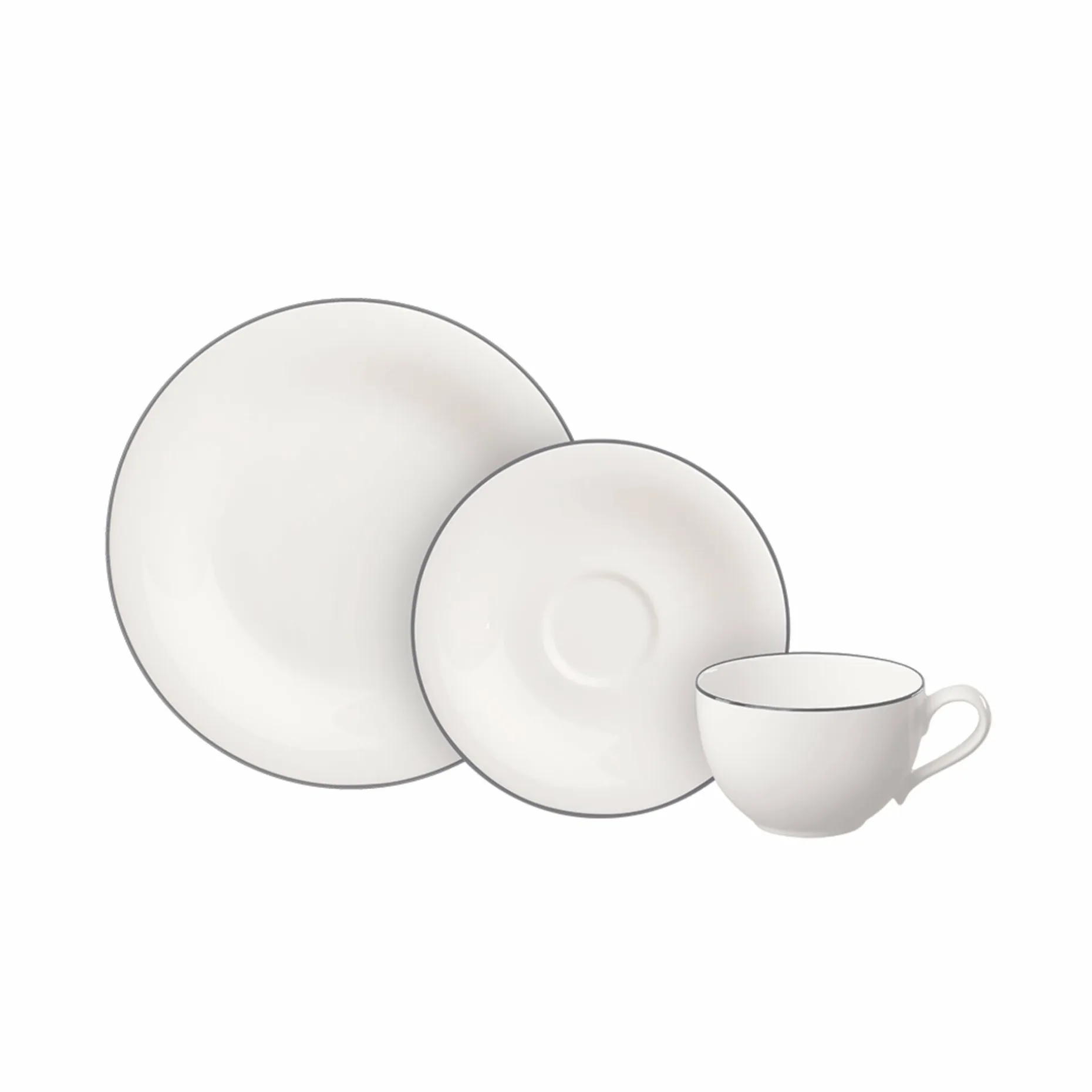 Kaffeeset 18tlg., Grey Lines