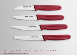 Küchenmesser, 9 cm, Fine Cut roter Griff