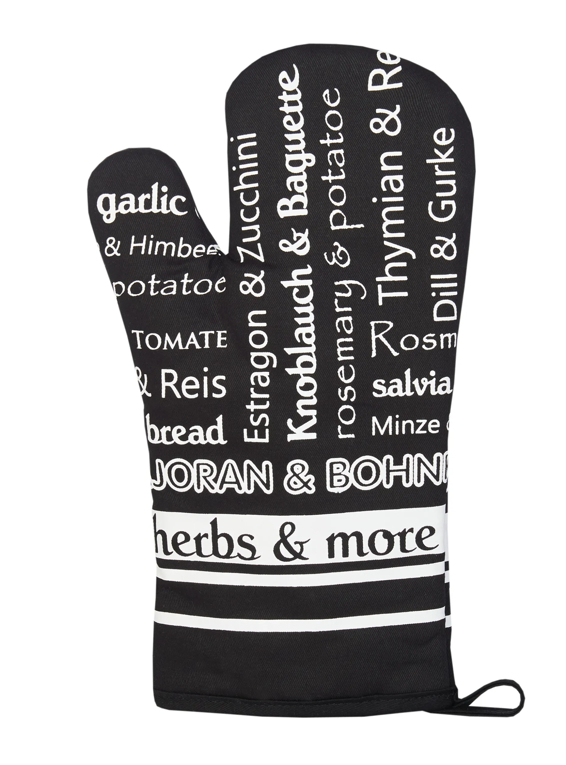 Ofenhandschuh, Herbs & More Schwarz