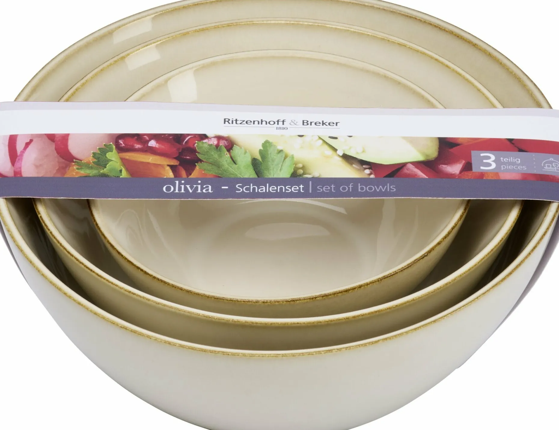 Schalenset 3-tlg, Olivia
